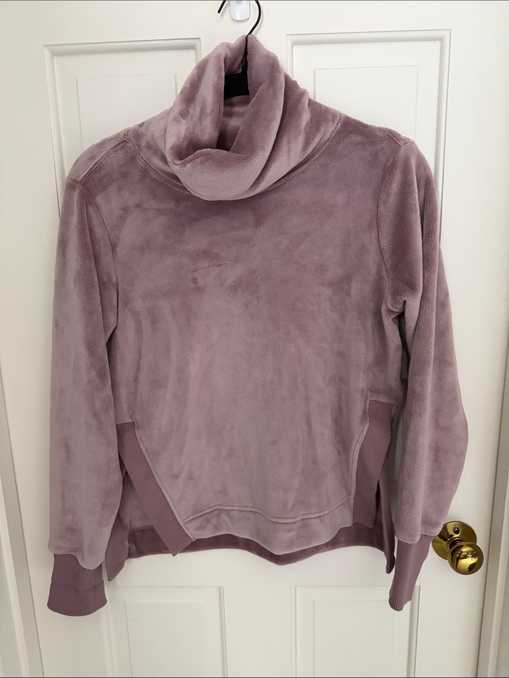 Athleta Plush Cowl Neck Sweater in Dusty Mauve